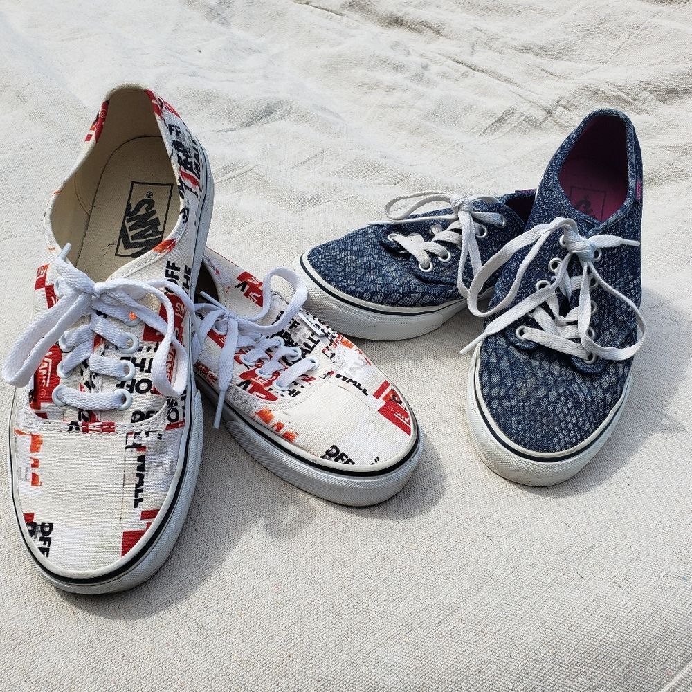 Vans Authentic Sneakers Size 8 Canvas Low Top Packing Tape Vans Camden Stripe